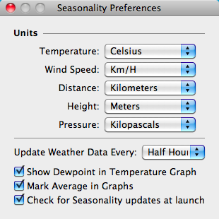 Seasonality Core 2.1 : Program Preferences