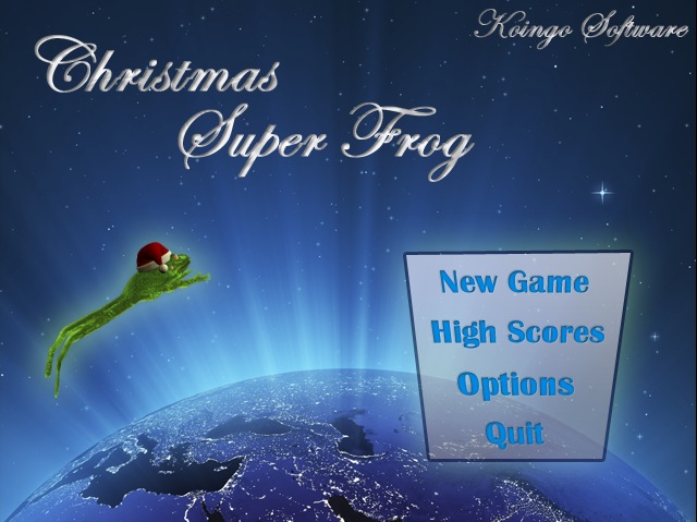 Christmas Super Frog 2.1 : Main menu