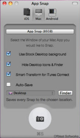 App Snap 1.1 : Main Window