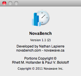 NovaBench 1.1 : Program version