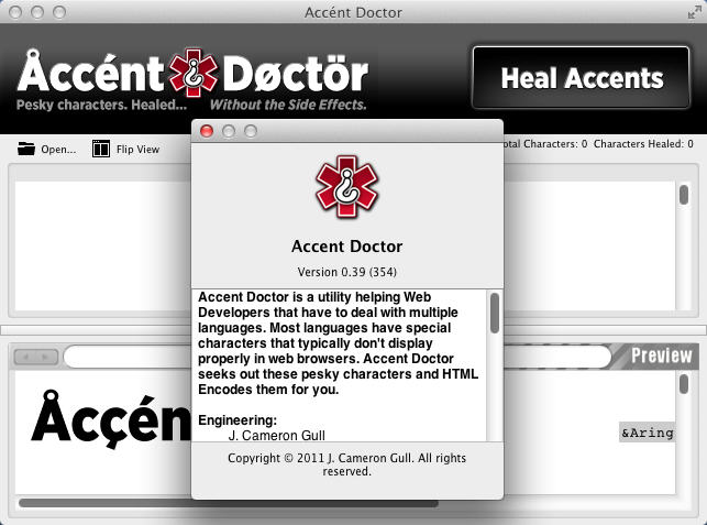 Accent Doctor 0.3 : Main Window