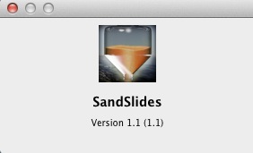Sand Slides 1.1 : About window