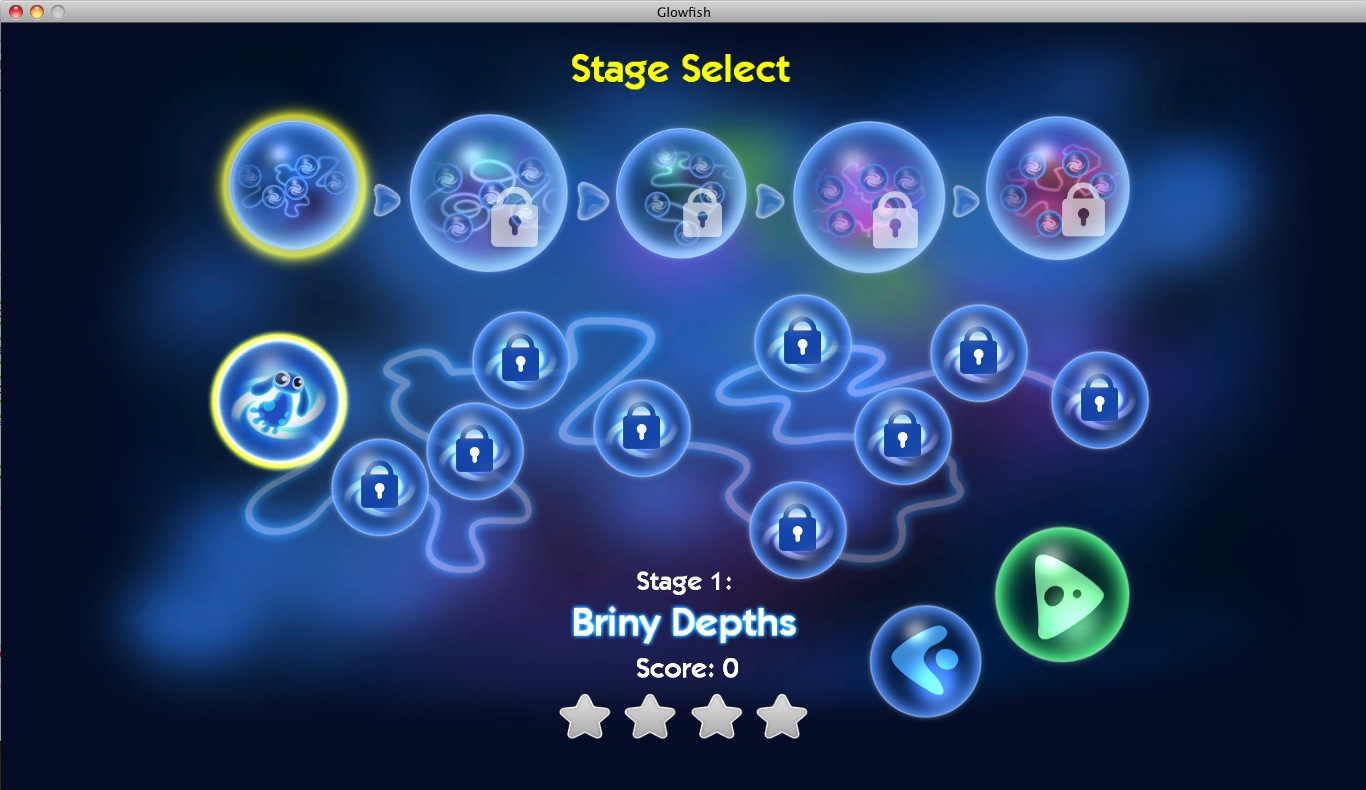 Glowfish HD 1.2 : Select a stage