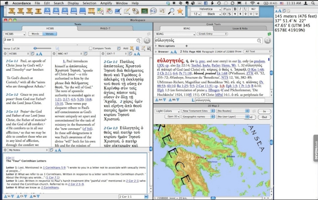 Accordance 9.6 : main screen