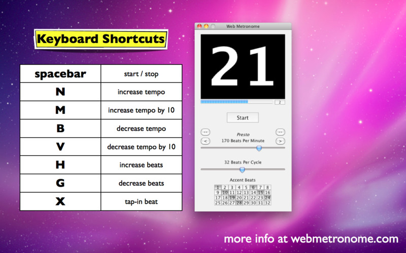 Web Metronome 1.2 : Web Metronome screenshot