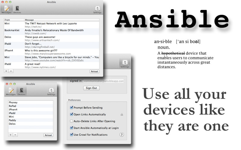 Ansible 1.0 : Ansible screenshot