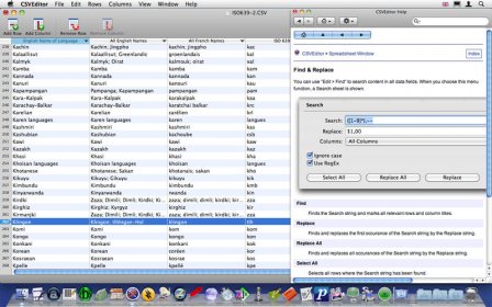 CSVEditor screenshot