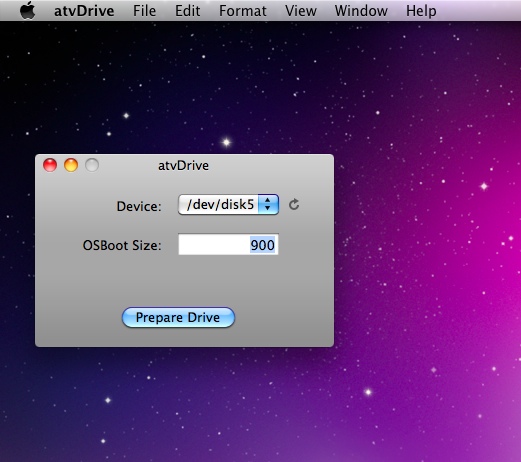 atvDrive 1.2 : Main window