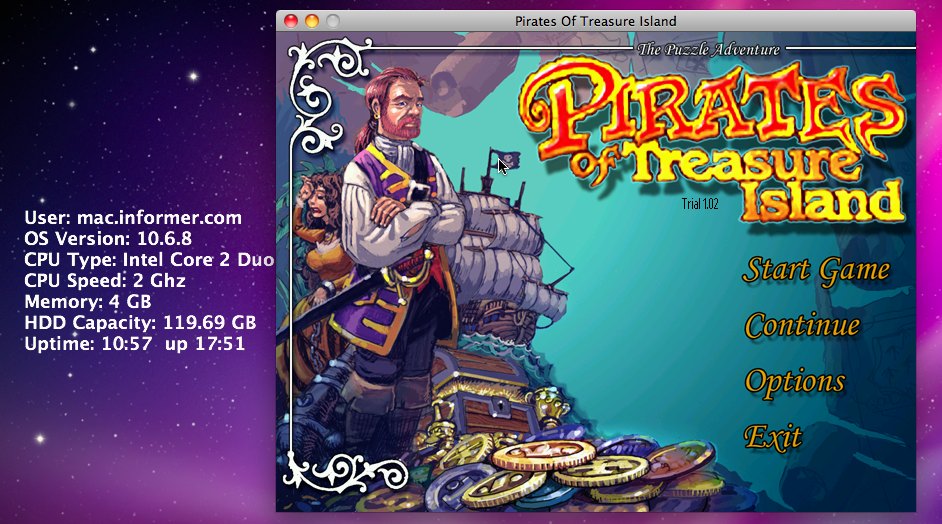 Play Pirates of Treasure Island - FULL version 1.0 : Main window