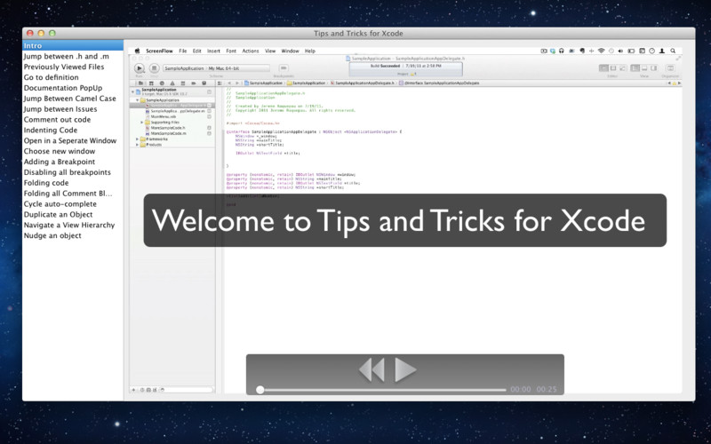 Tips and Tricks for Xcode 1.1 : Tips and Tricks for Xcode screenshot