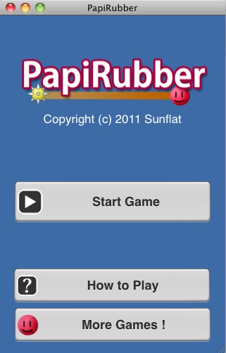 PapiRubber 1.0 : Main menu