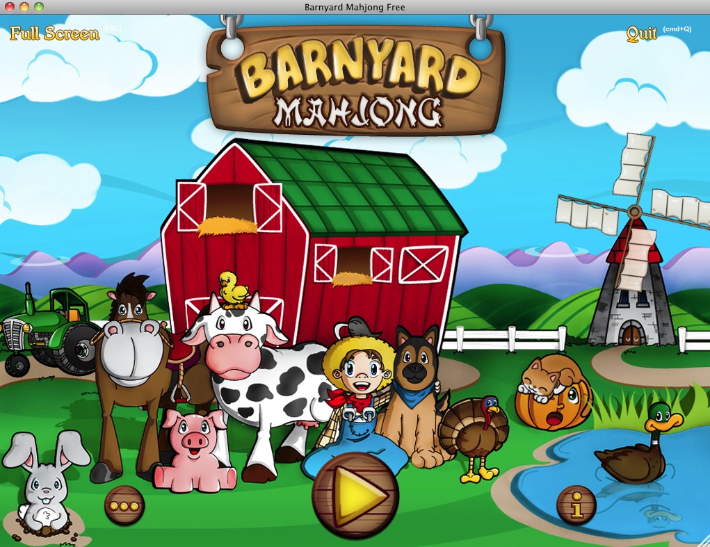 Barnyard Mahjong Free 1.0 : Main menu