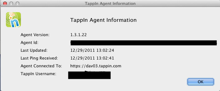 TappIn 1.3 : About Window