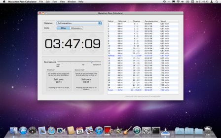 Marathon Pace Calculator screenshot