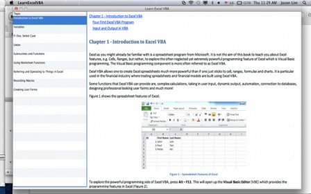 Beginning Excel VBA screenshot