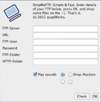 DropMeFTP 1.5 : Main Window