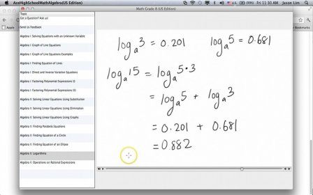 Ace High School Math Algebra (US Edition) screenshot