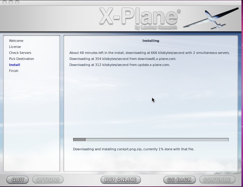 X-Plane 10 Updater 10.0 : Main window