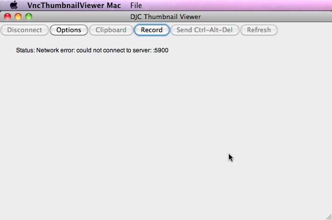 VncThumbnailViewer Mac 1.4 : Main Window