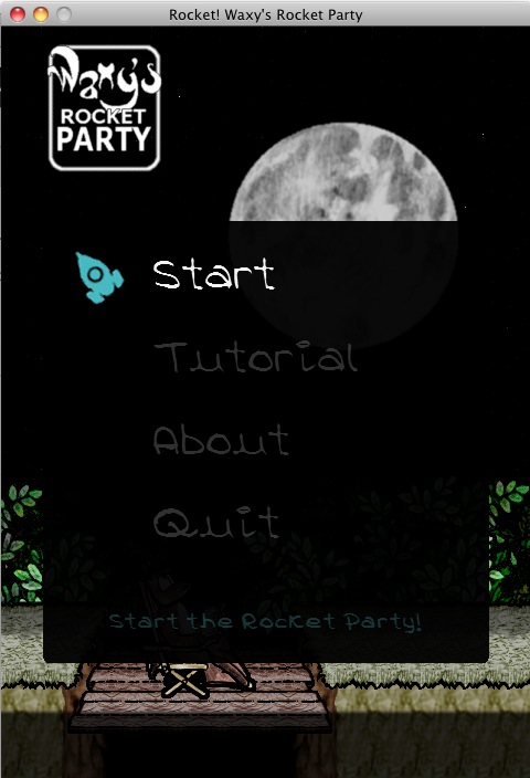 Rocket Party 1.0 : Main menu