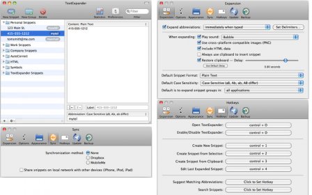 TextExpander for Mac screenshot