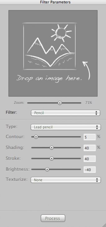 Drag and drop an image to the interface
