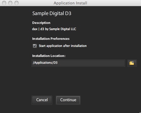 Sample Digital D3 1.9 : Main window