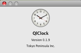 QlClock 0.1 : About