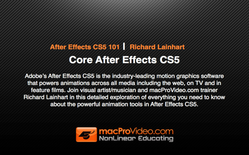 Course For After Effects CS5 101 1.0 : Course For After Effects CS5 101 screenshot