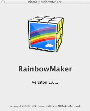 RainbowMaker 1.0 : About window