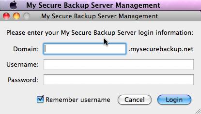My Secure Backup Server Management 3.1 : Main Window