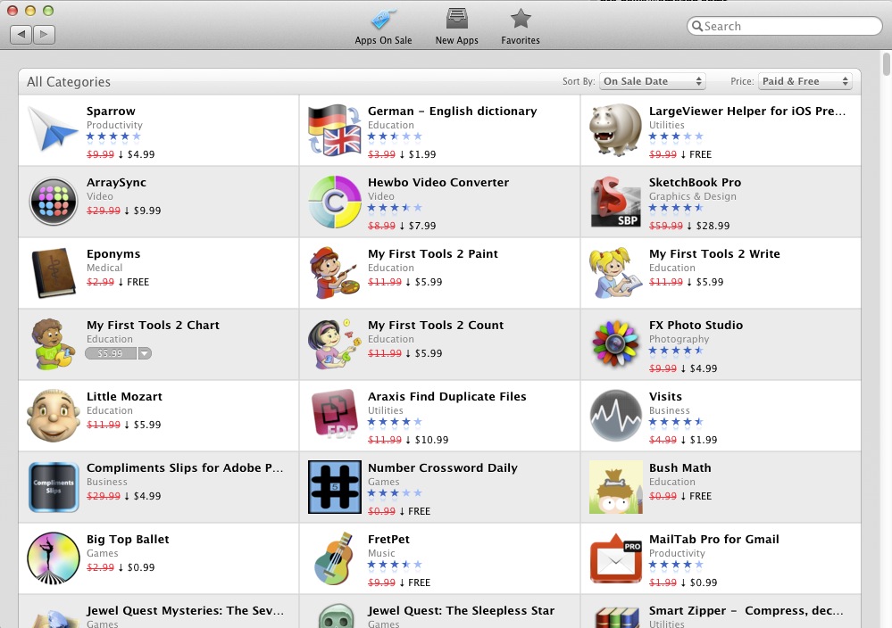 Apps On Sale 1.3 : All Categories list