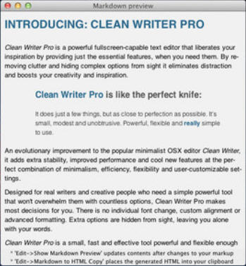 Clean Writer Pro 1.1 : Main Window