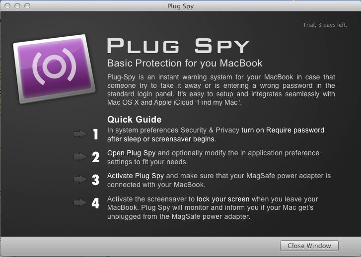 Plug Spy 1.2 : Main Window