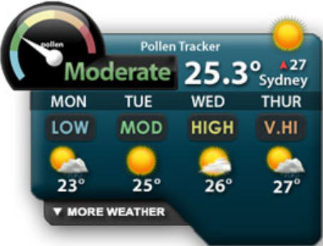 Pollen Tracker 1.0 : Main Window