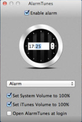 AlarmTunes 1.0 : Main Window
