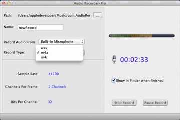 Audio Recorder Tool 2.0 : General view