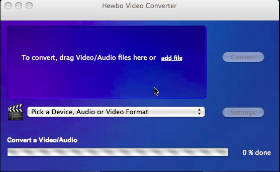 Hewbo Video Converter 2.0 : User Interface