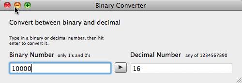 Binary Converter 1.1 : Main Window