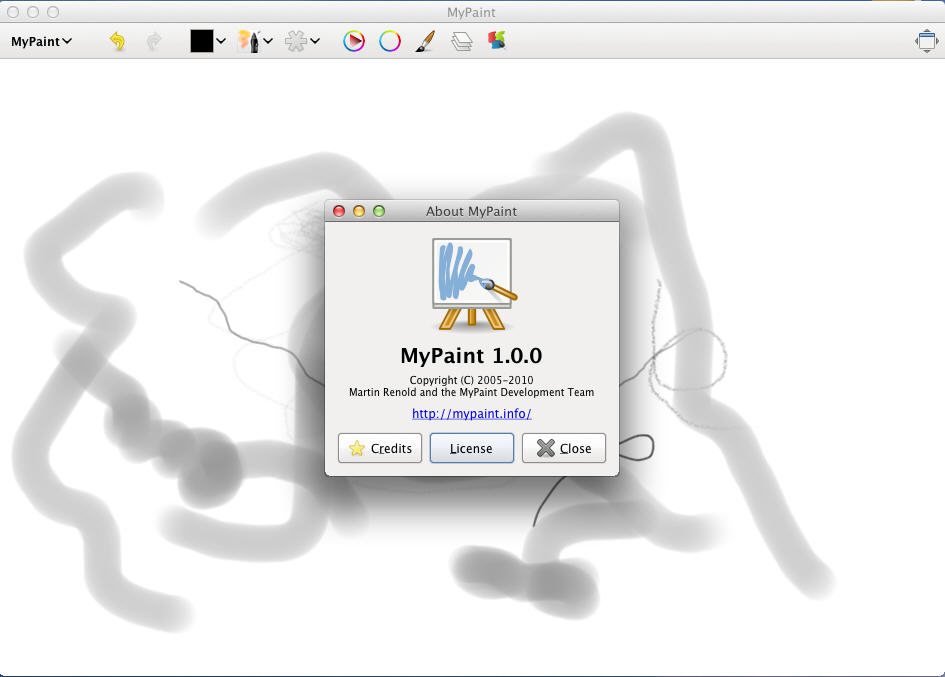 MyPaint 1.0 : Main Window
