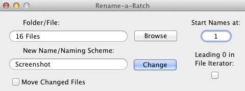 Rename-a-Batch 2.0 : Main window
