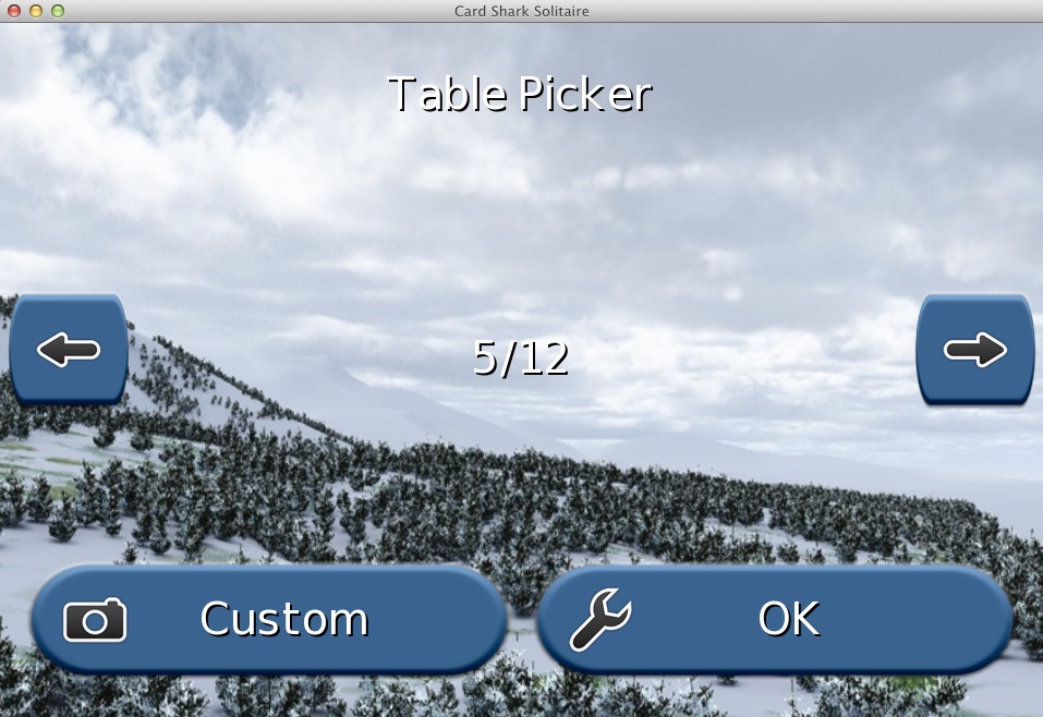Card Shark Solitaire 1.0 : Table picker