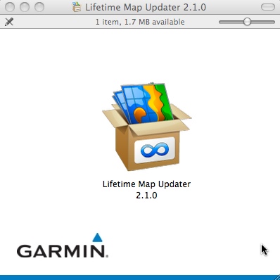 Garmin Lifetime Map Updater 2.1 : Main window
