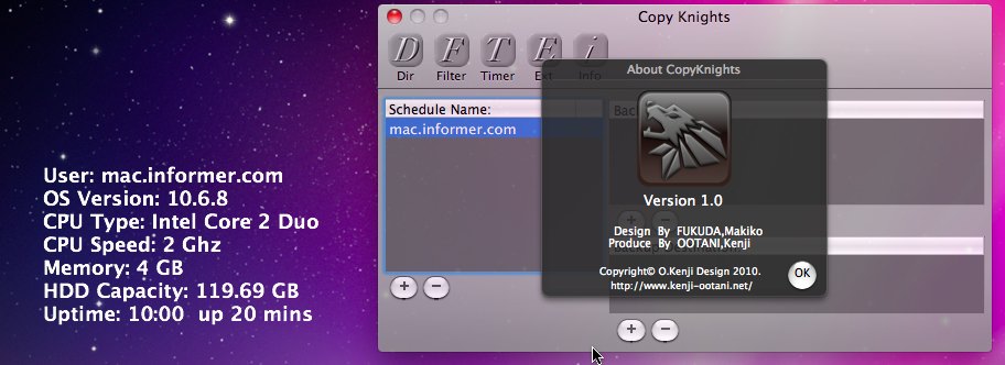 CopyKnights 1.0 : Main window
