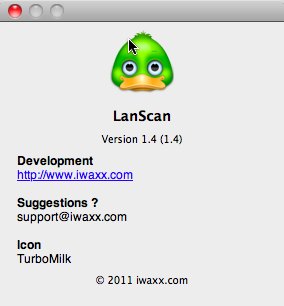 LanScan 1.4 : About Window