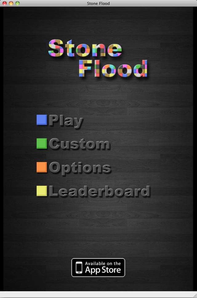 Stone Flood 1.2 : Main menu