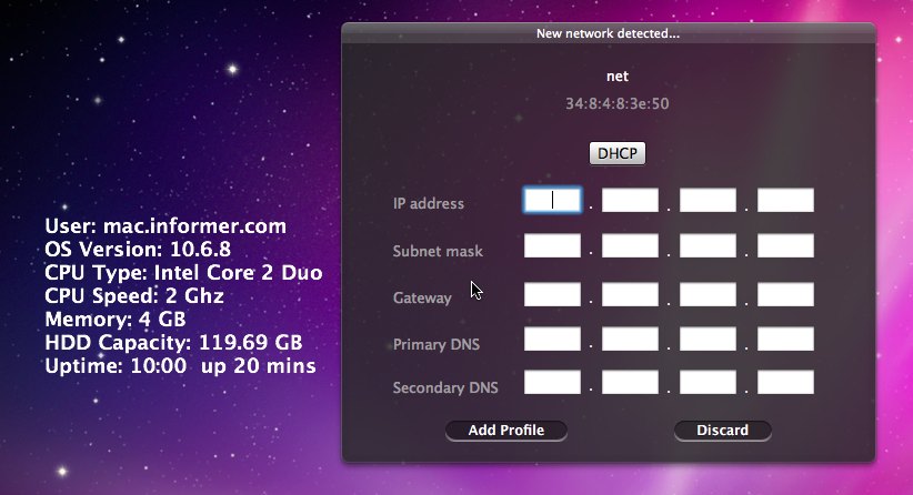 Mac IP Profiler 1.1 : Main window