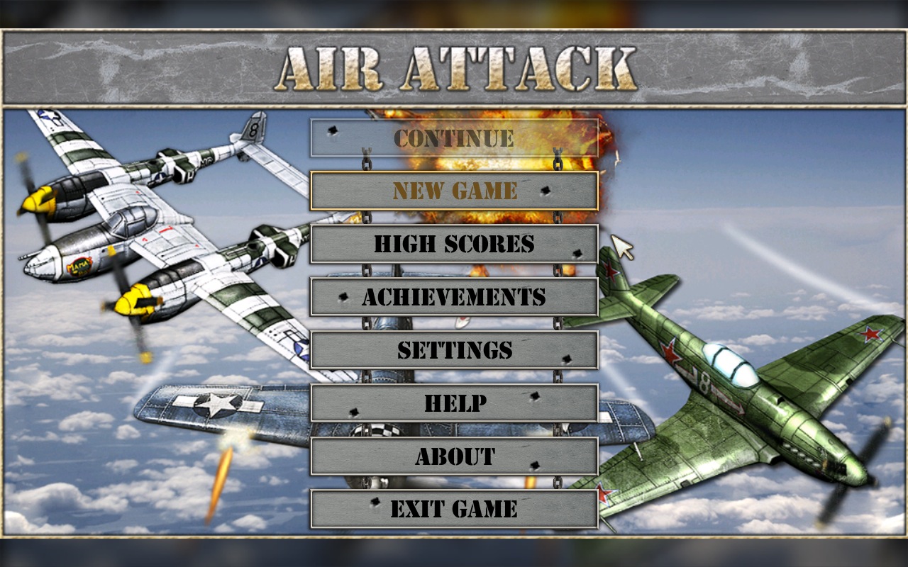 AirAttack 1.0 : Menu