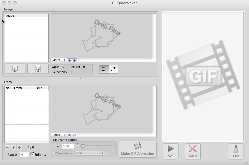 GIF Quick Maker 1.3 : Main window