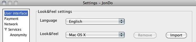 Jon Do 0.1 : Main window